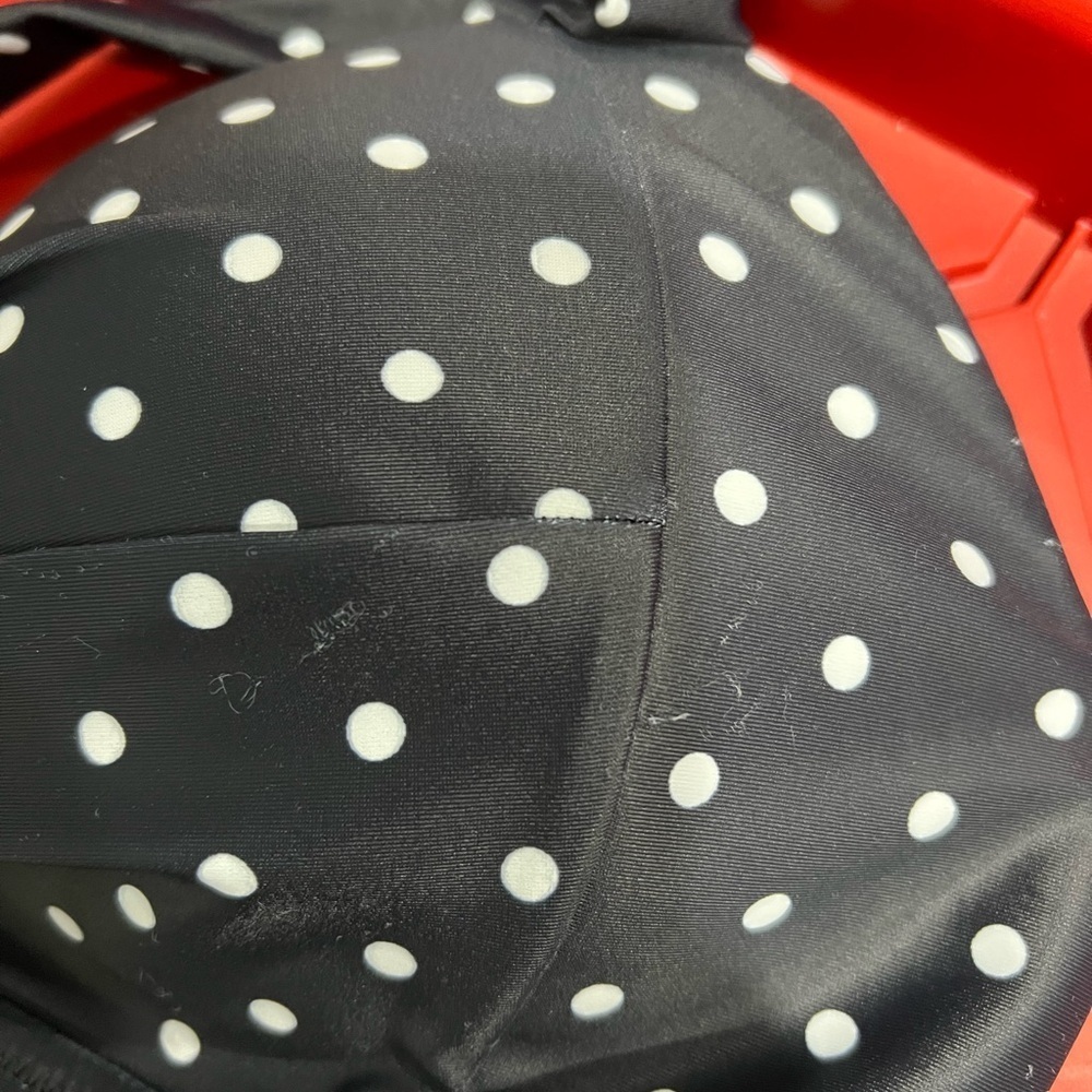 NWT blackish blue-ish 2 piece bikini set polka‎ dot L large TEMPT ME - Picture 9 of 12